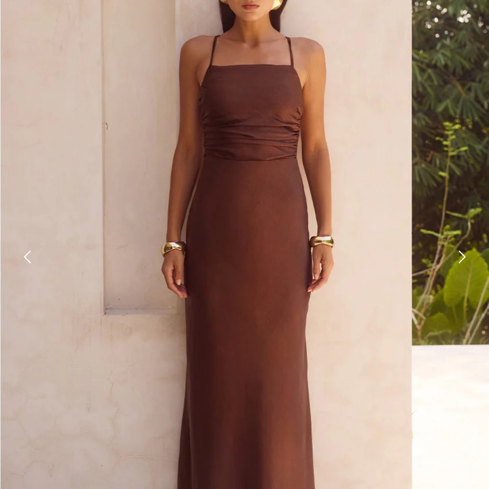 Runaway The Label - Lucienne Maxi Dress - Chocolate
